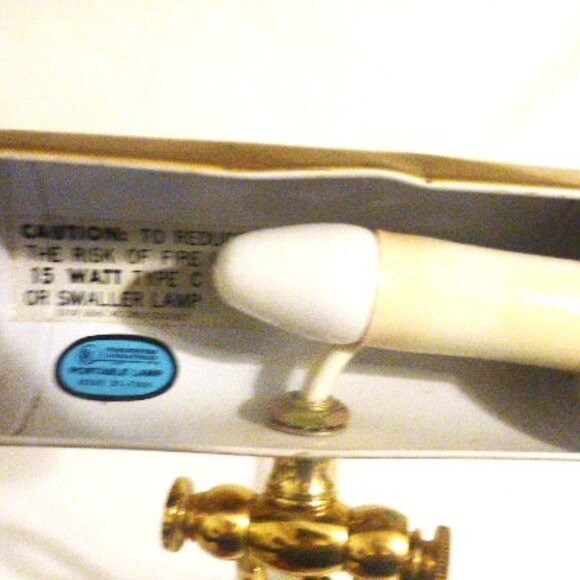 CNS1- FOLDABLE Portable Lamp BRASS LAMP Desk Lamp Table Light Vintage Brass - Picture 3 of 11